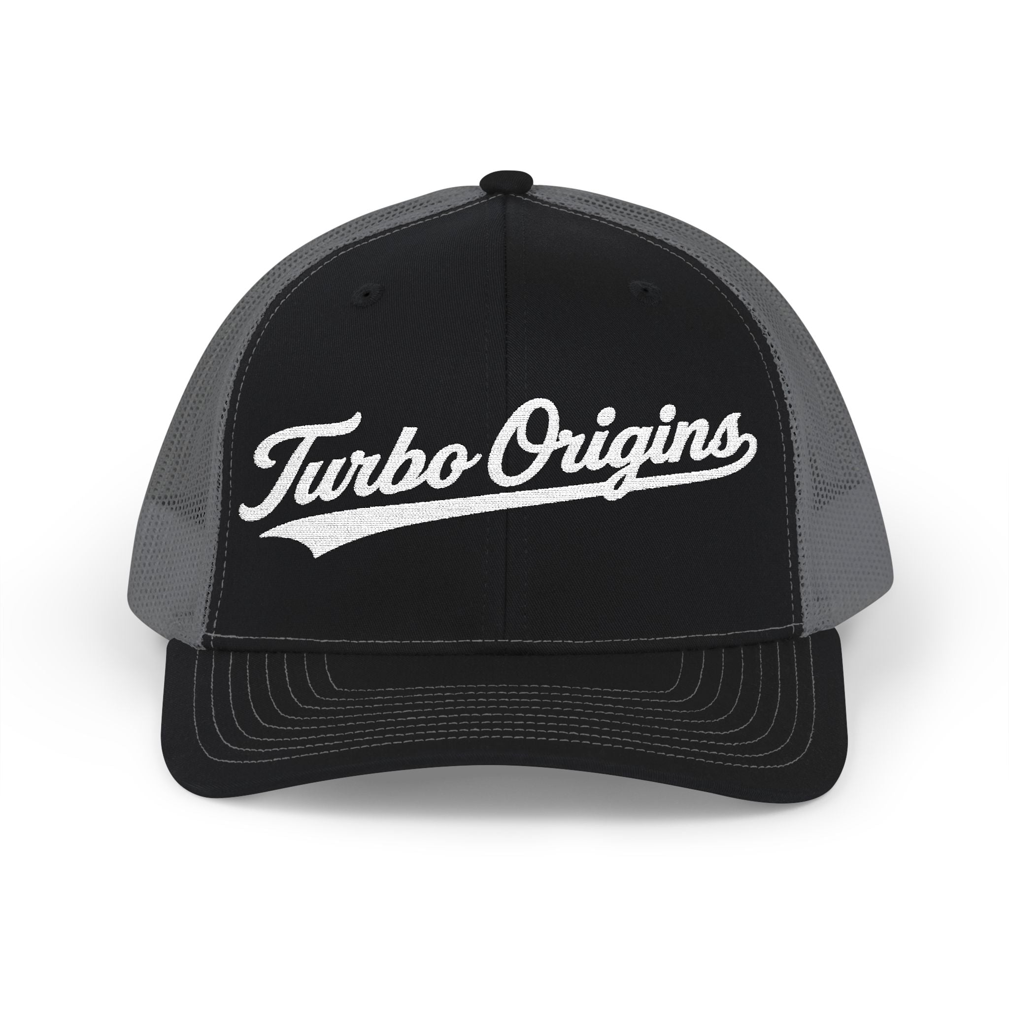 Embroidered Snapback Mesh Hat