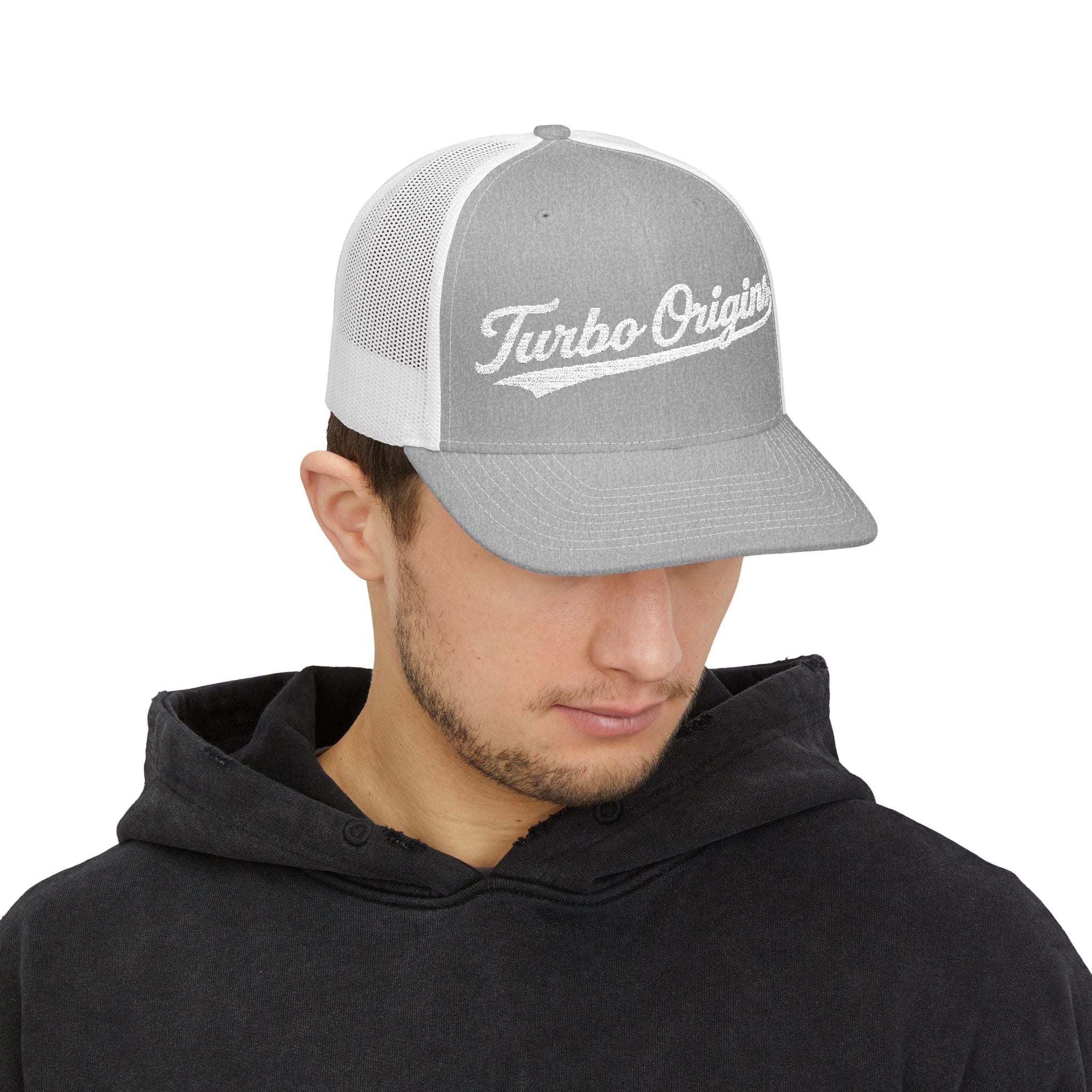 Embroidered Snapback Mesh Hat
