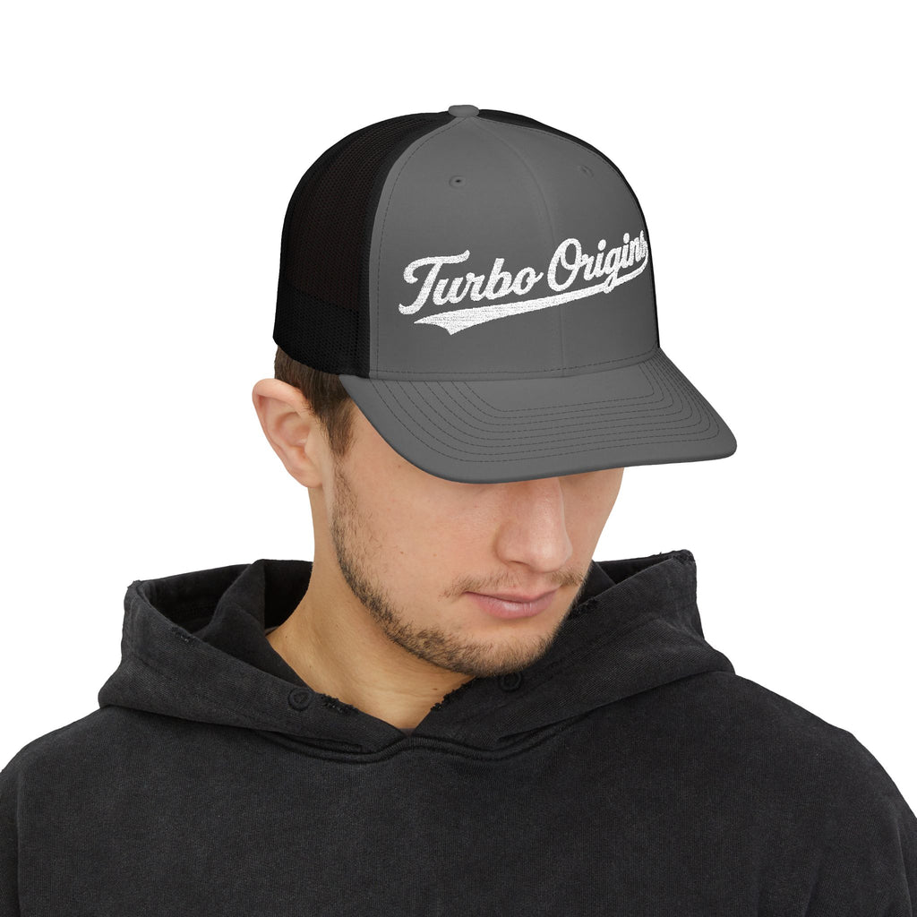 Embroidered Snapback Mesh Hat