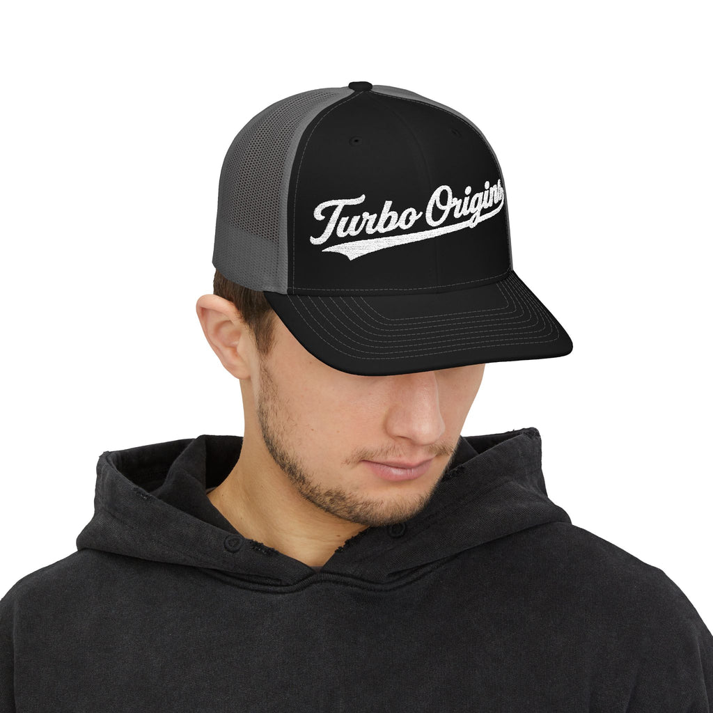 Embroidered Snapback Mesh Hat