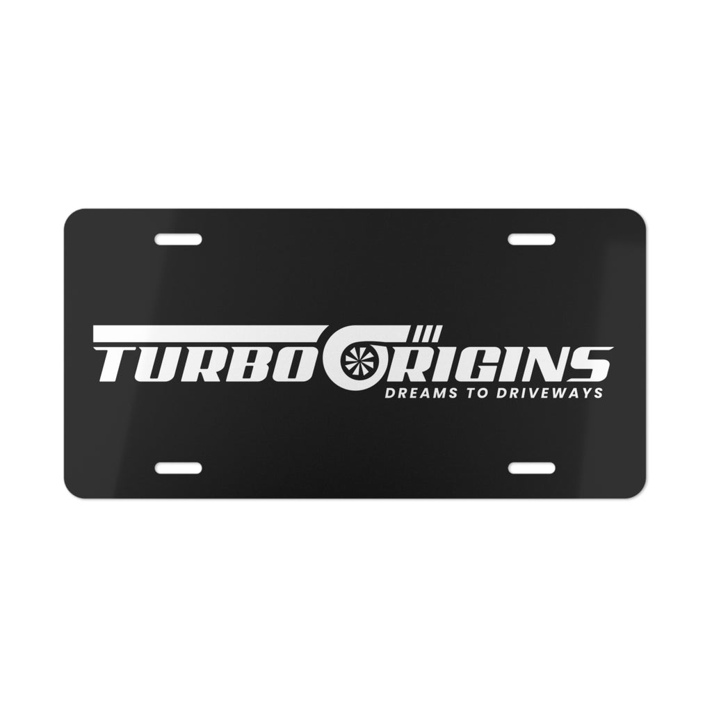 Turbo Origins logo Vanity Plate