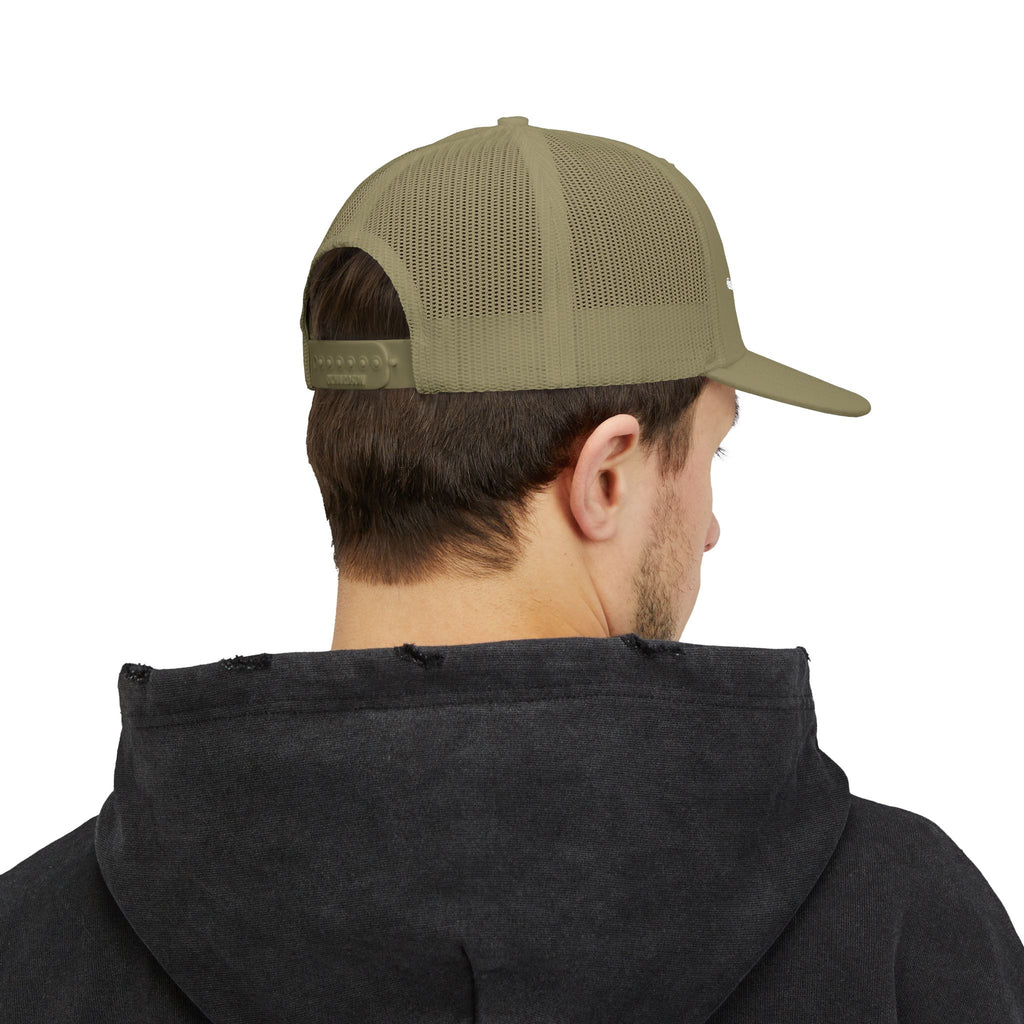 Embroidered Snapback Mesh Hat