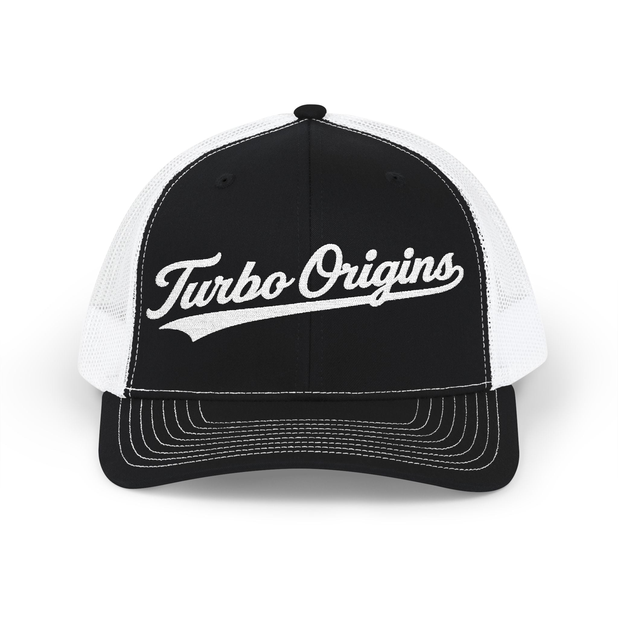 Embroidered Snapback Mesh Hat