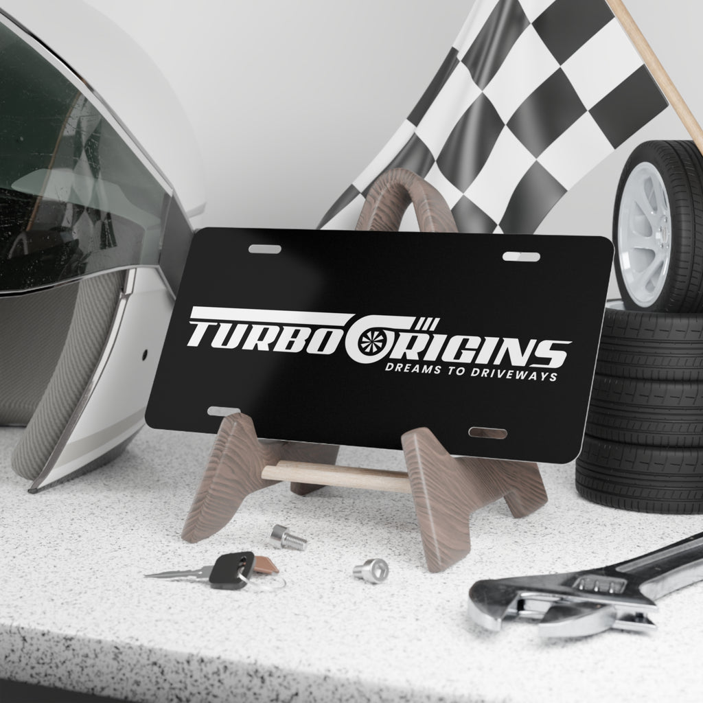Turbo Origins logo Vanity Plate