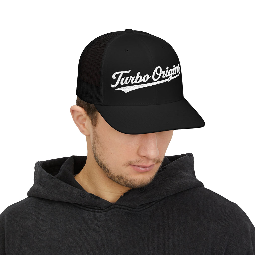 Embroidered Snapback Mesh Hat
