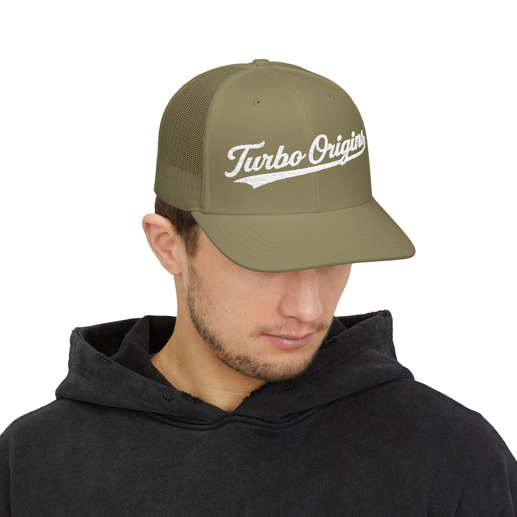 Embroidered Snapback Mesh Hat